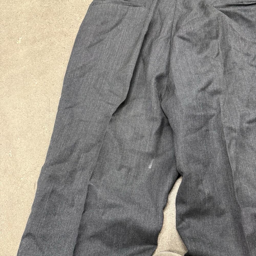 Vintage Yves Saint Laurent Dress Wool Pants Gray Pleated Suit Slacks Trousers 31 - Picture 5 of 10